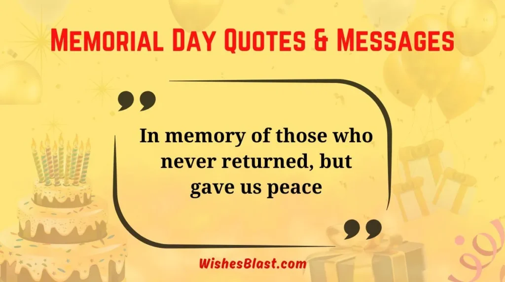 Memorial Day Quotes & Messages