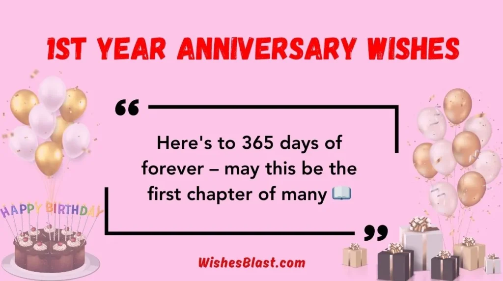  1st Year Anniversary Wishes