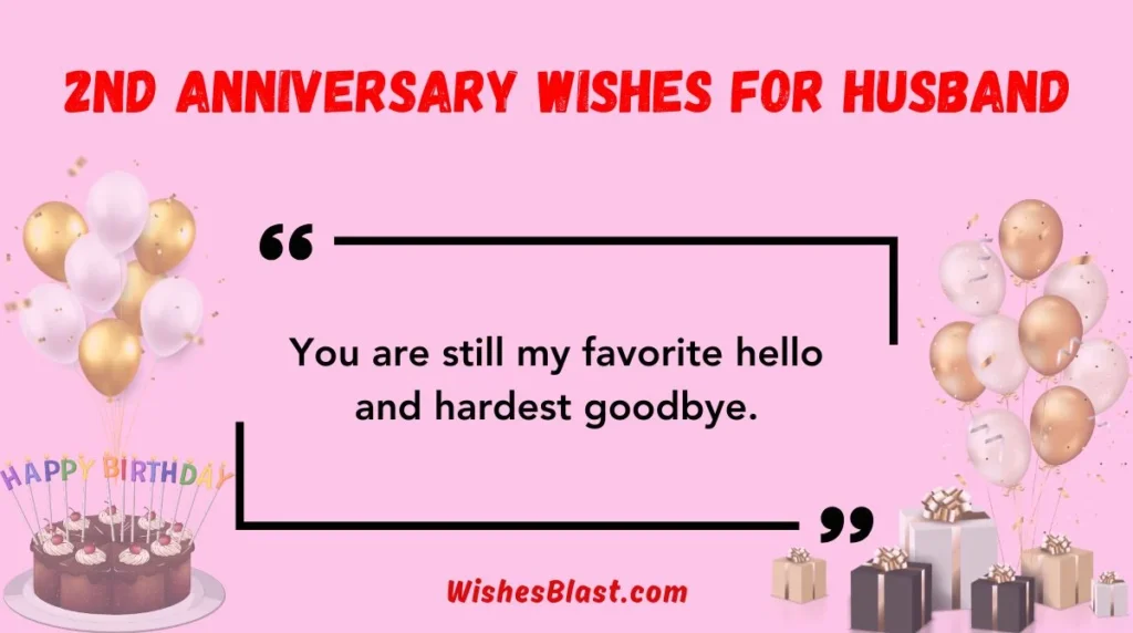 2nd Anniversary Wishes for Husband