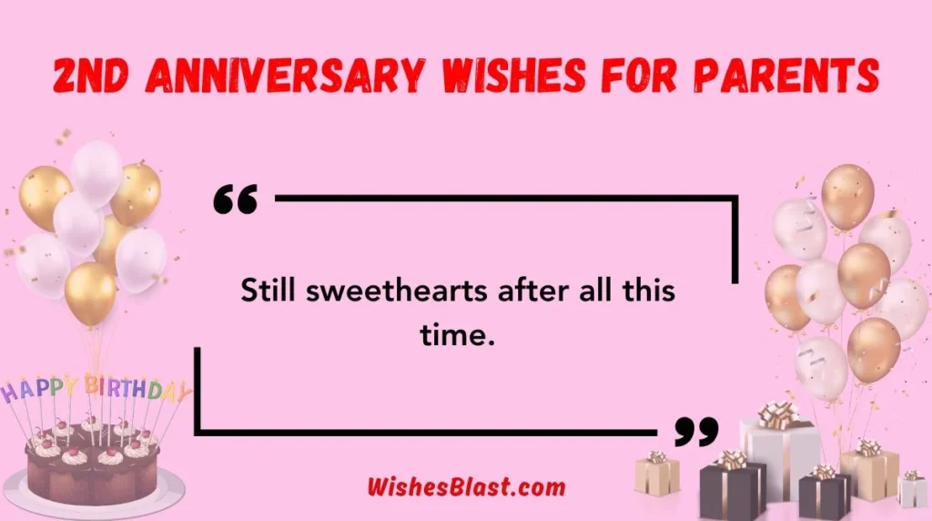 2nd Anniversary Wishes for Parents
