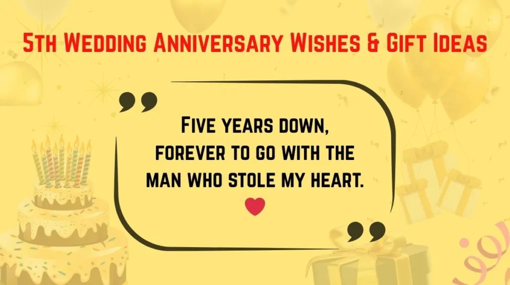 5th Wedding Anniversary Wishes & Gift Ideas