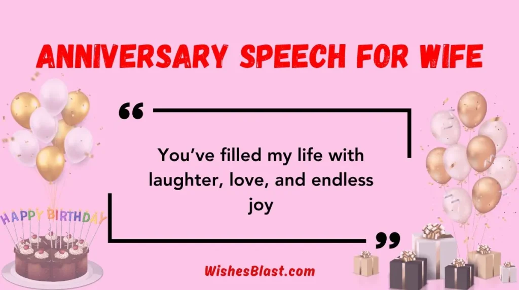 Anniversary Speech for Wife