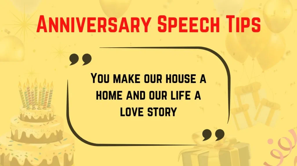 Anniversary Speech Tips