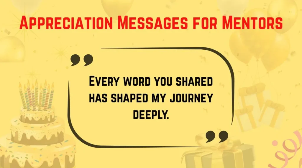 Appreciation Messages for Mentors