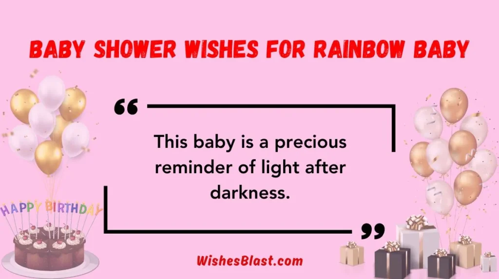 Baby Shower Wishes for Rainbow Baby