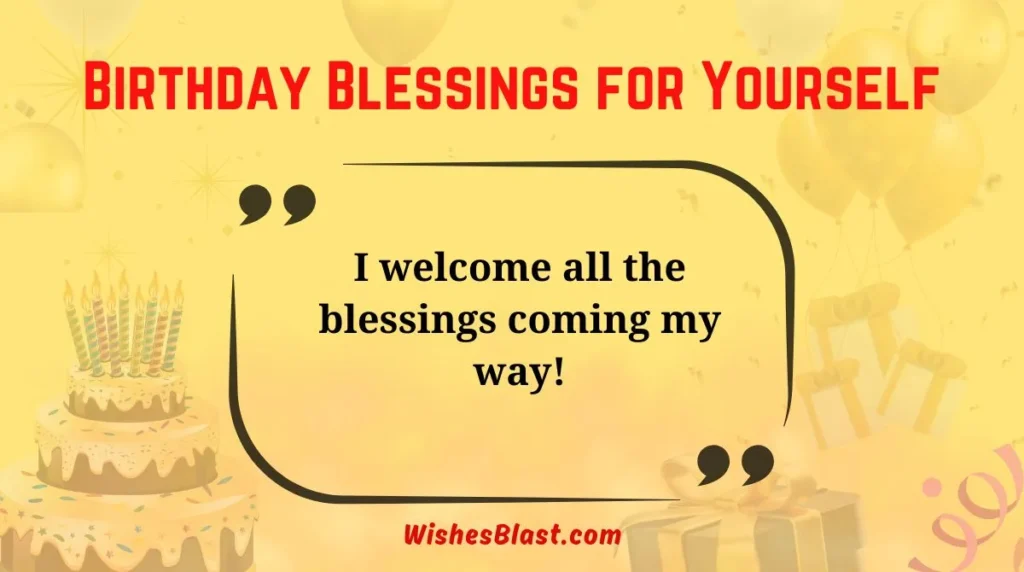 Birthday Blessings for Yourself