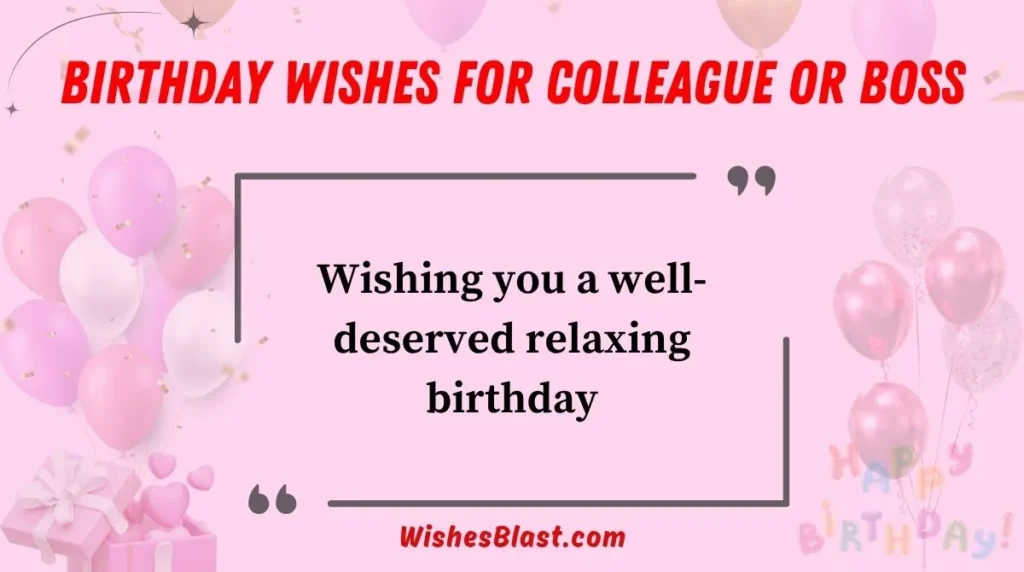 Birthday Wishes for Colleague or Boss