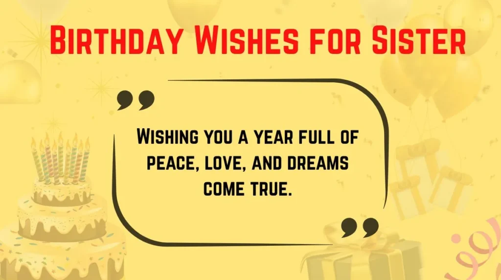 Birthday Wishes for Sister