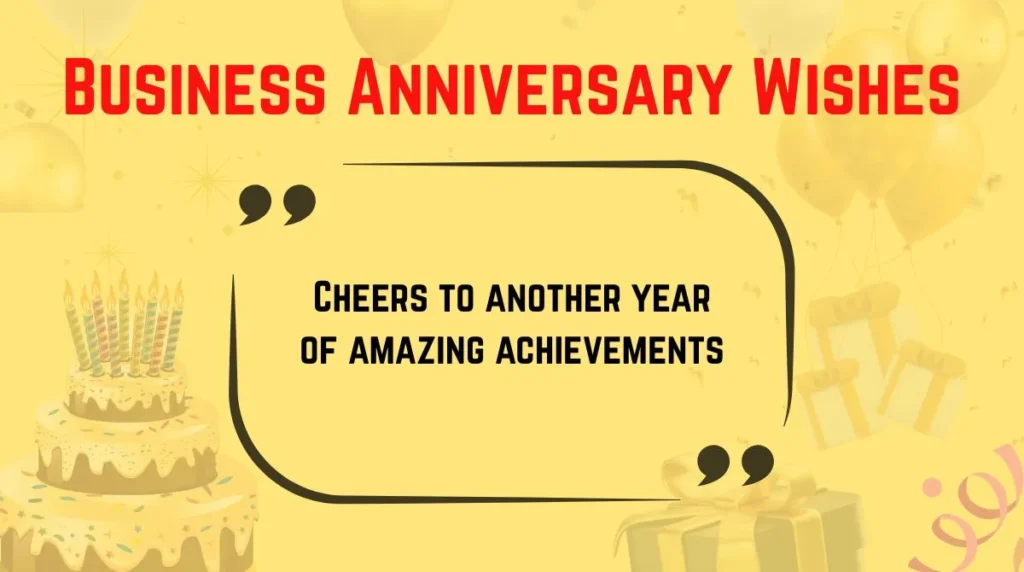 Business Anniversary Wishes