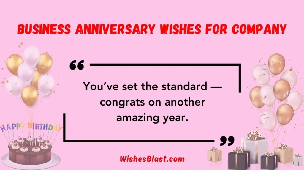 Business Anniversary Wishes for Company