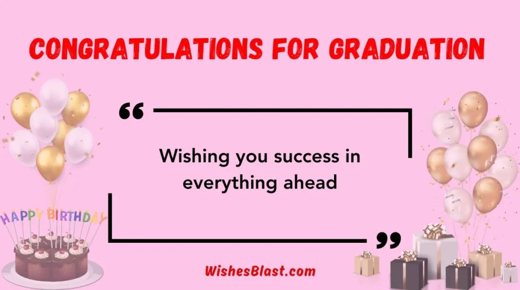 Congratulations for Graduation