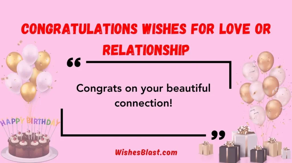 Congratulations Wishes for Love or Relationship
