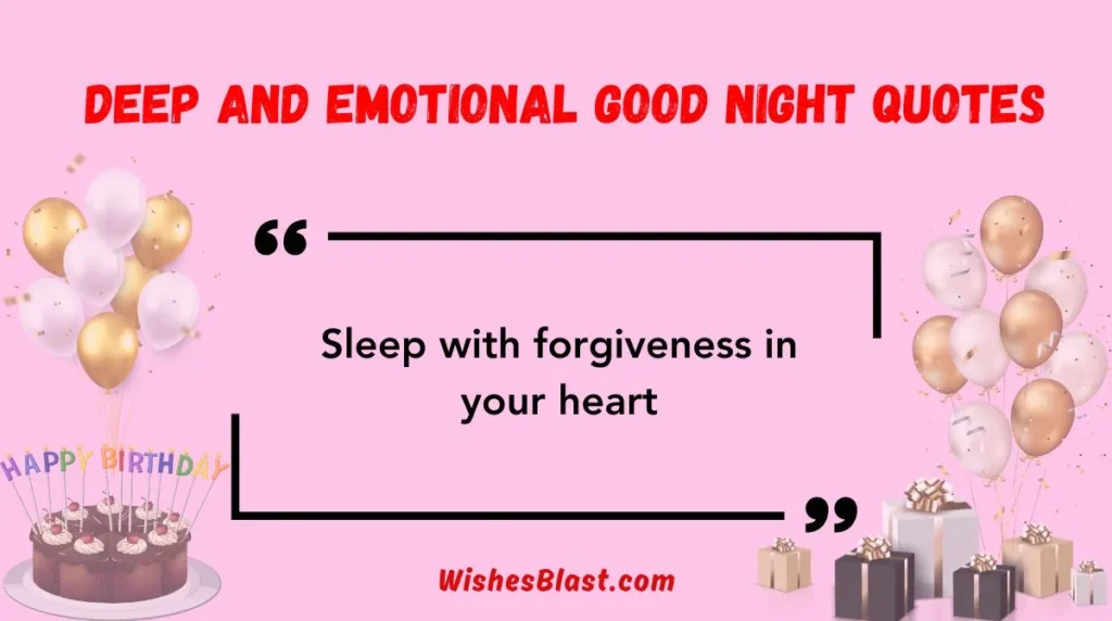 Deep and Emotional Good Night Quotes