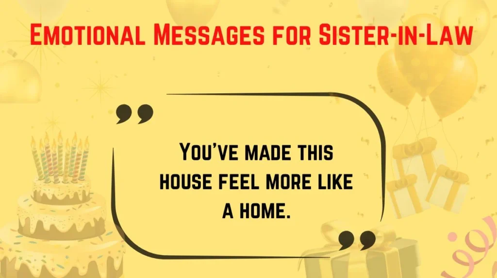 Emotional Messages for Sister-in-Law