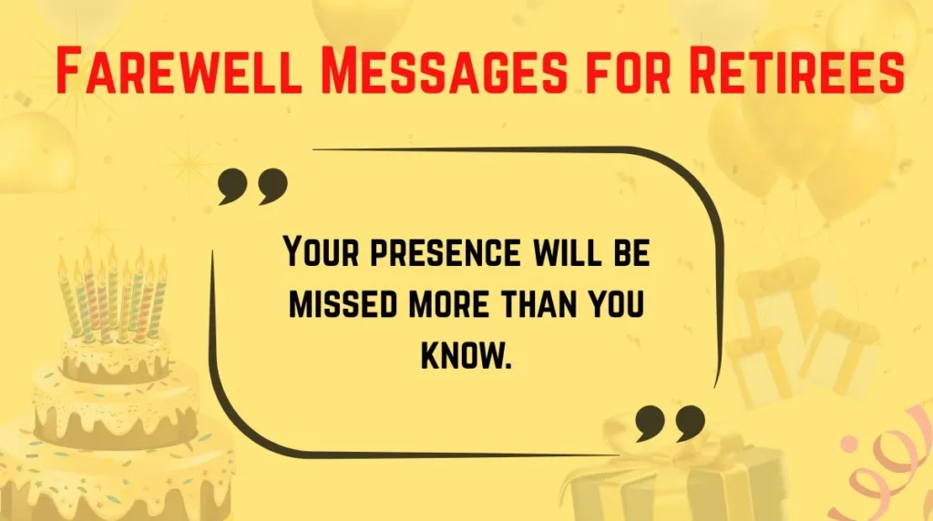 Farewell Messages for Retirees