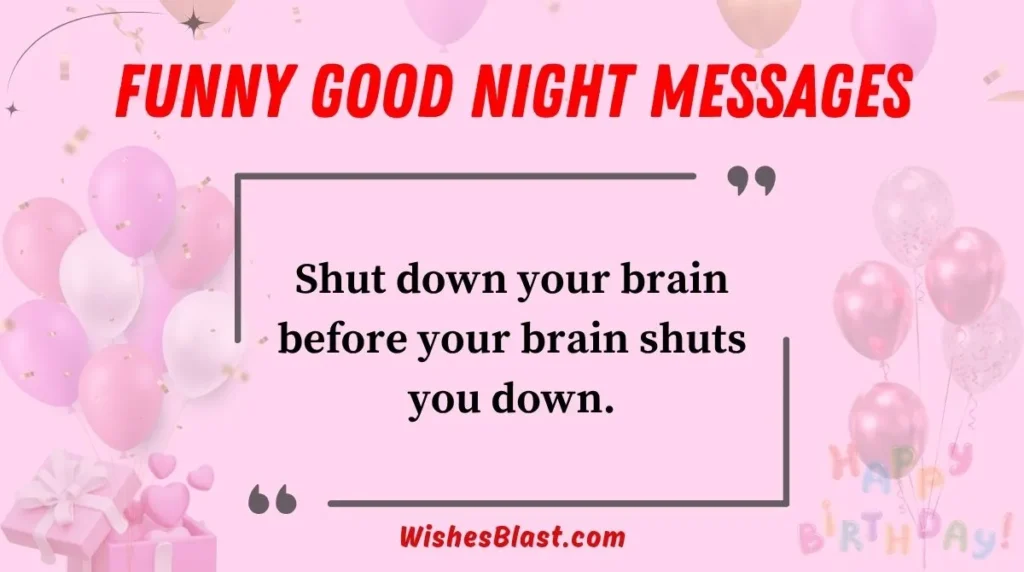 Funny Good Night Messages