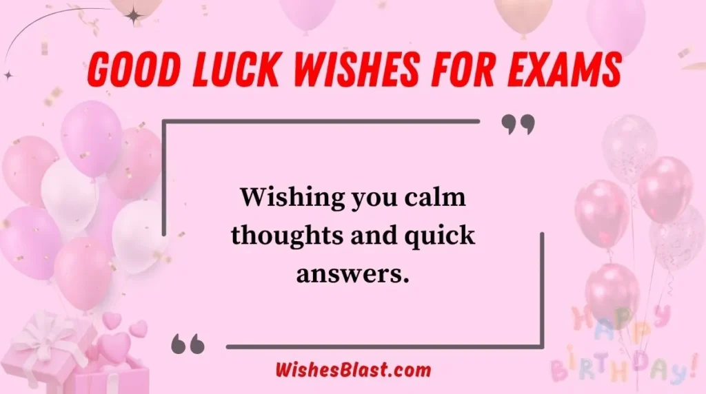Good Luck Wishes for Exams