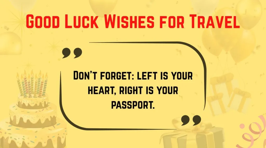 Good Luck Wishes for Travel