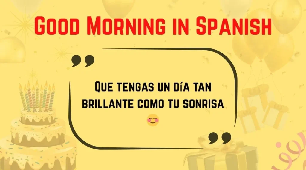 Good Morning in Spanish