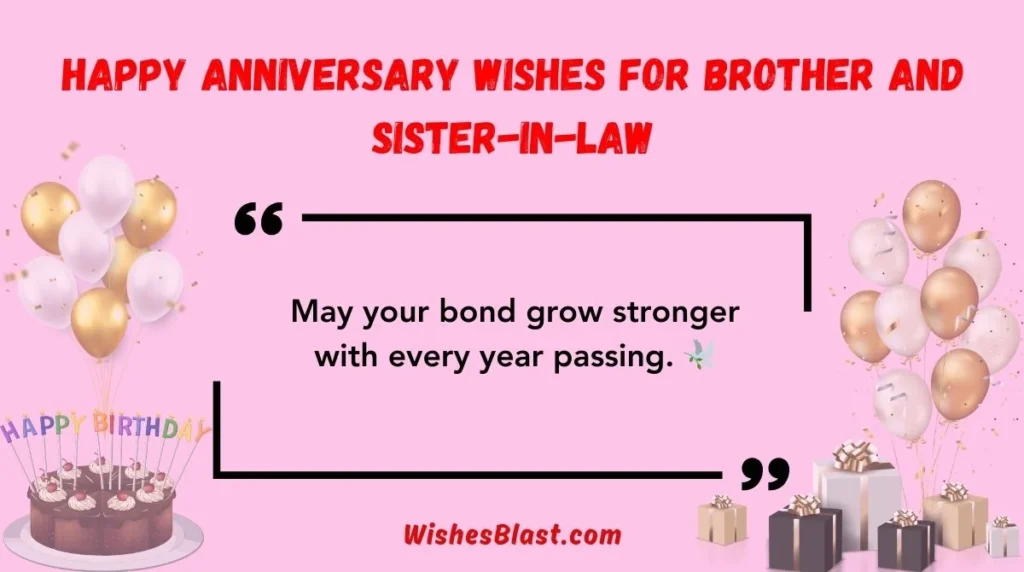 Happy Anniversary Wishes for Brother and Sister-in-Law