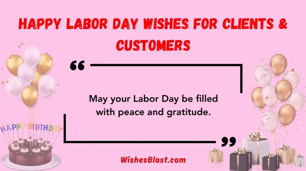 Happy Labor Day Wishes for Clients & Customers