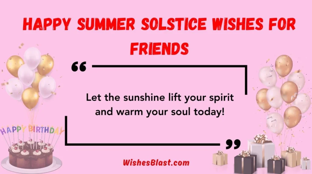 Happy Summer Solstice Wishes for Friends