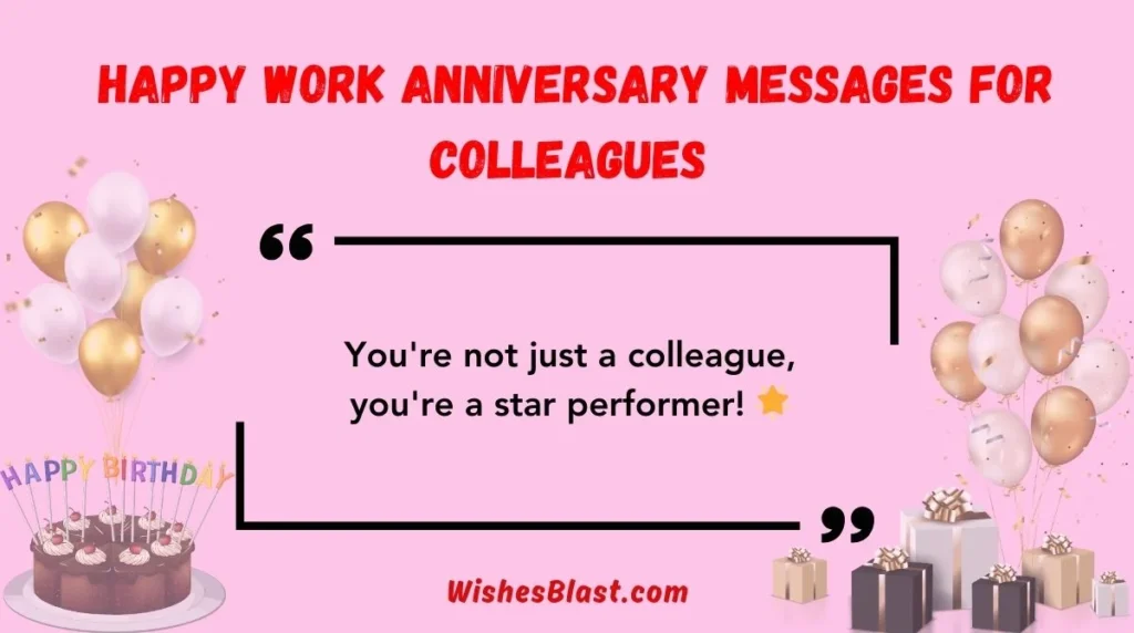  Happy Work Anniversary Messages for Colleagues