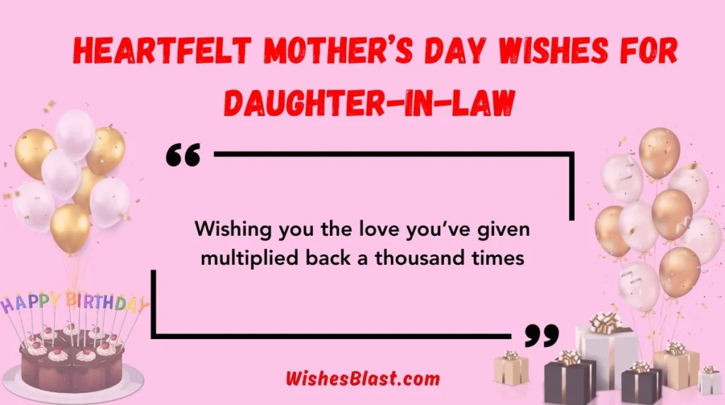 Heartfelt Motherâs Day Wishes for Daughter-in-Law