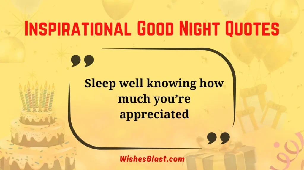 Inspirational Good Night Quotes