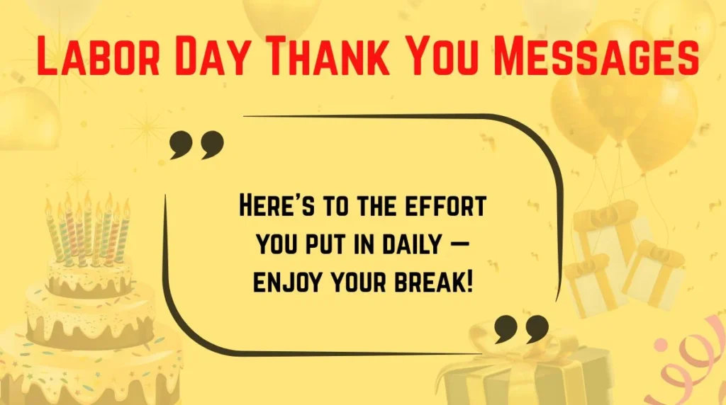 Labor Day Thank You Messages