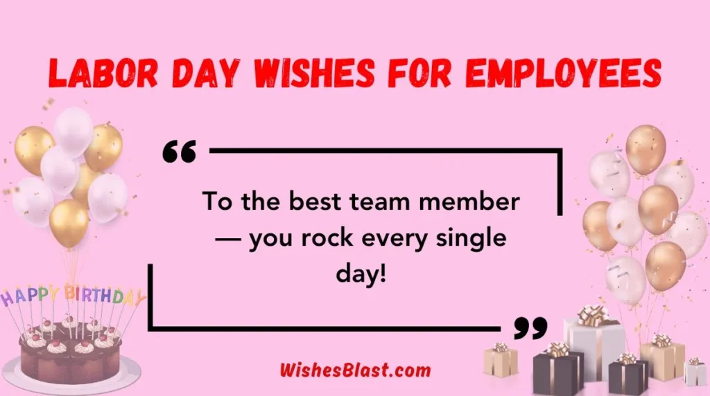 Labor Day Wishes for Employees