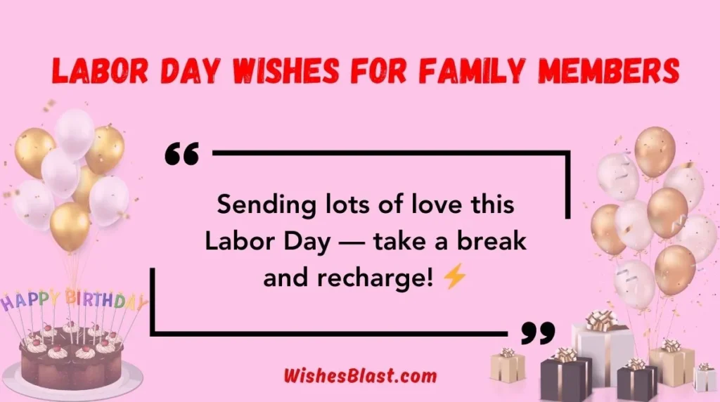 Labor Day Wishes for Family Members