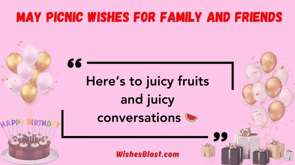 May Picnic Wishes for Family and Friends