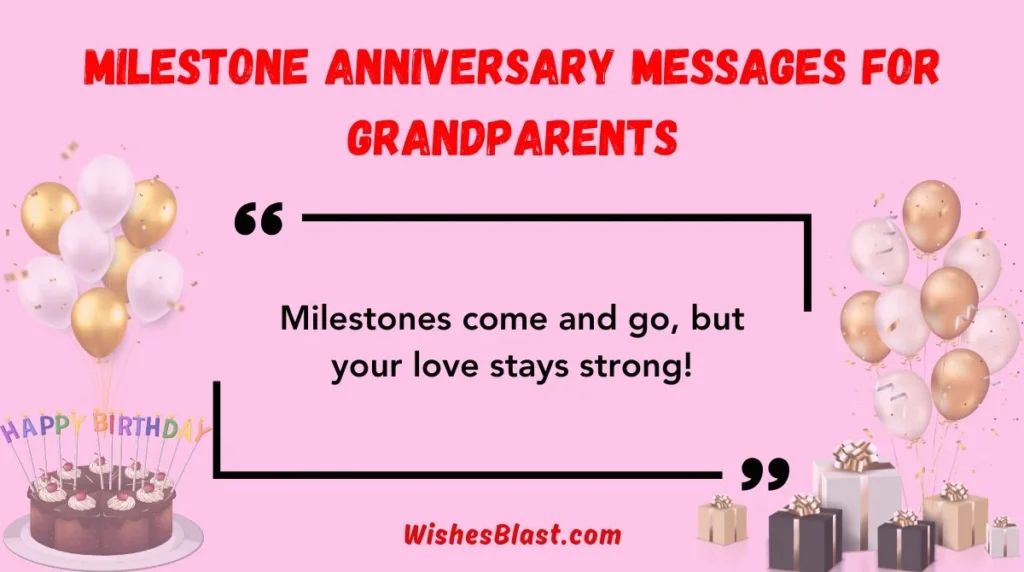Milestone Anniversary Messages for Grandparents
