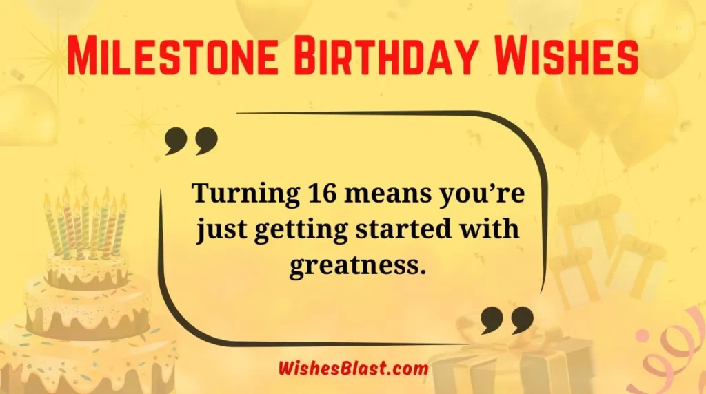 Milestone Birthday Wishes