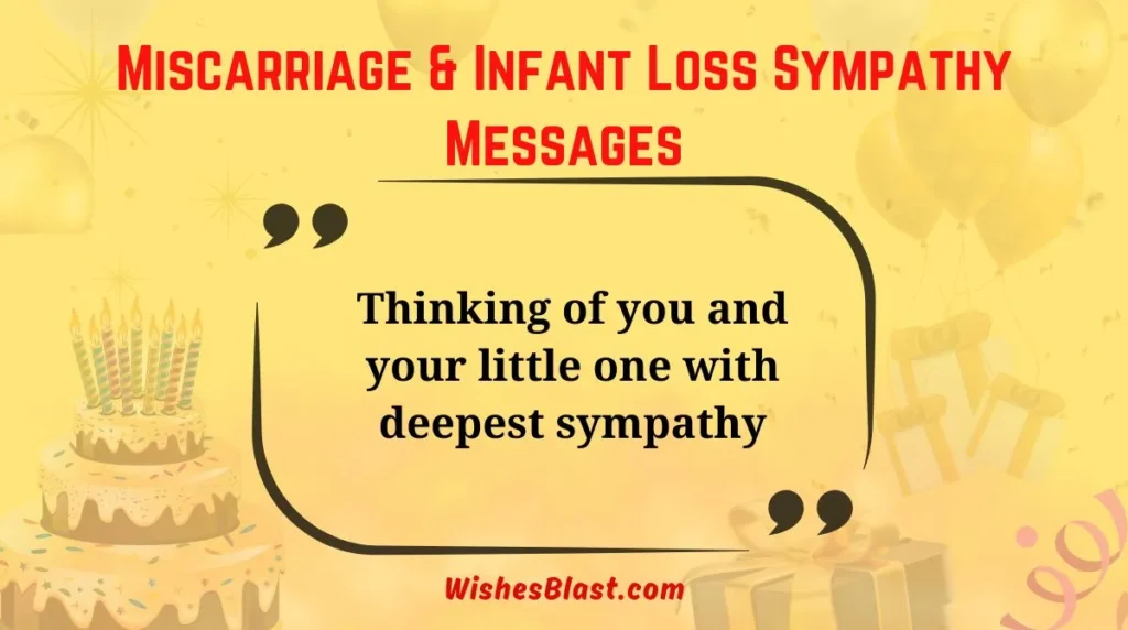Miscarriage & Infant Loss Sympathy Messages