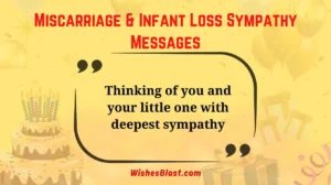 Miscarriage & Infant Loss Sympathy Messages