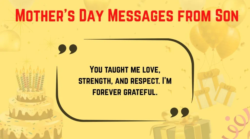Motherās Day Messages from Son
