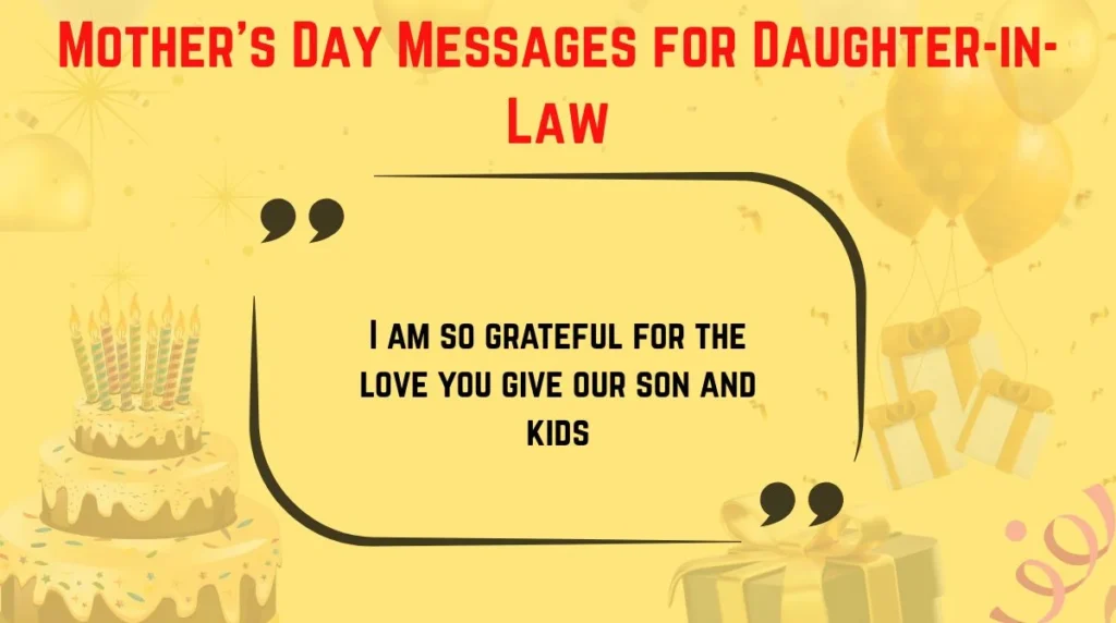 Motherâs Day Messages for Daughter-in-Law