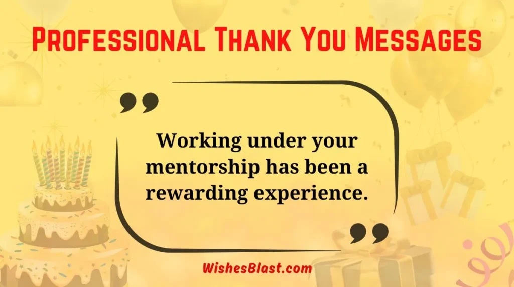 Professional Thank You Messages