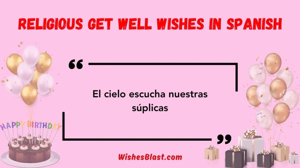 Religious Get Well Wishes in Spanish