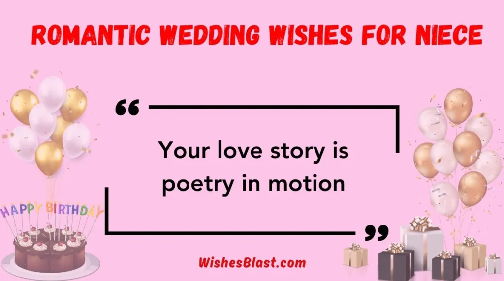 Romantic Wedding Wishes for Niece