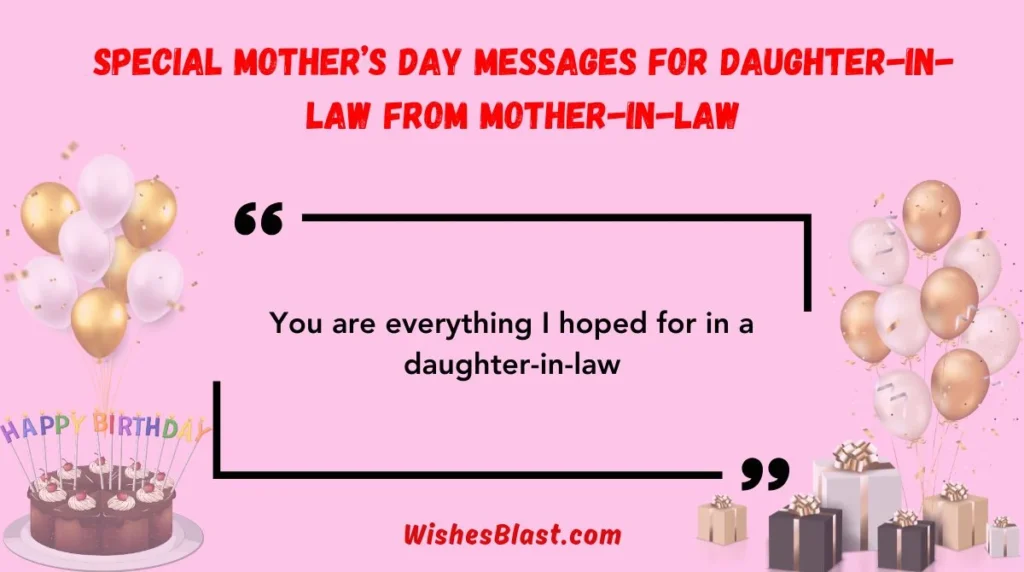 Special Motherâs Day Messages for Daughter-in-Law from Mother-in-Law