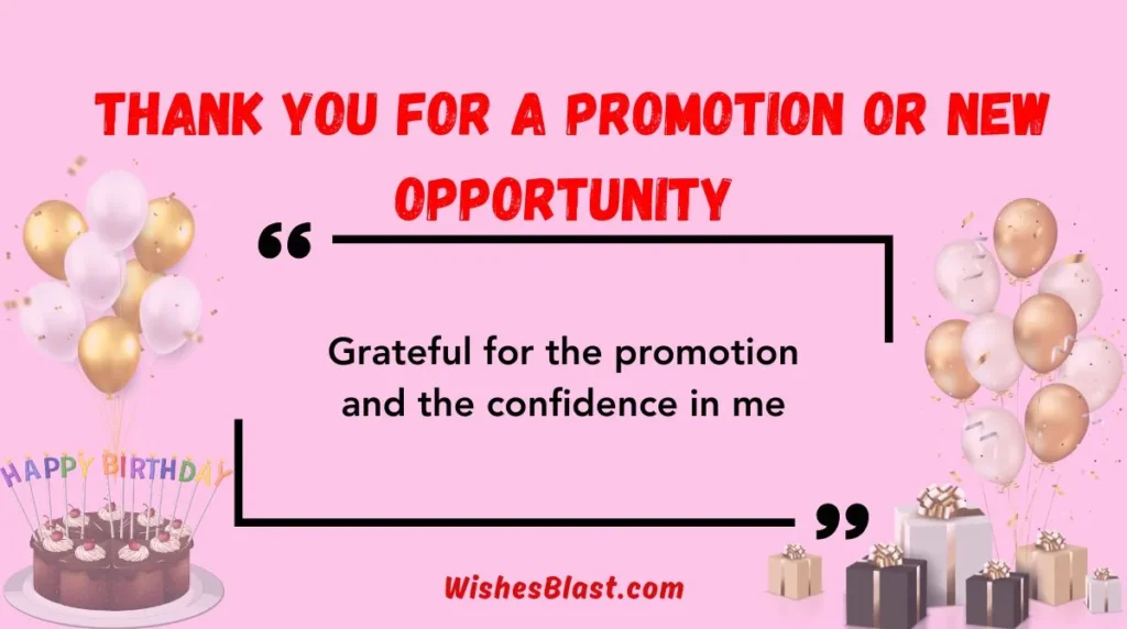  Thank You for a Promotion or New Opportunity