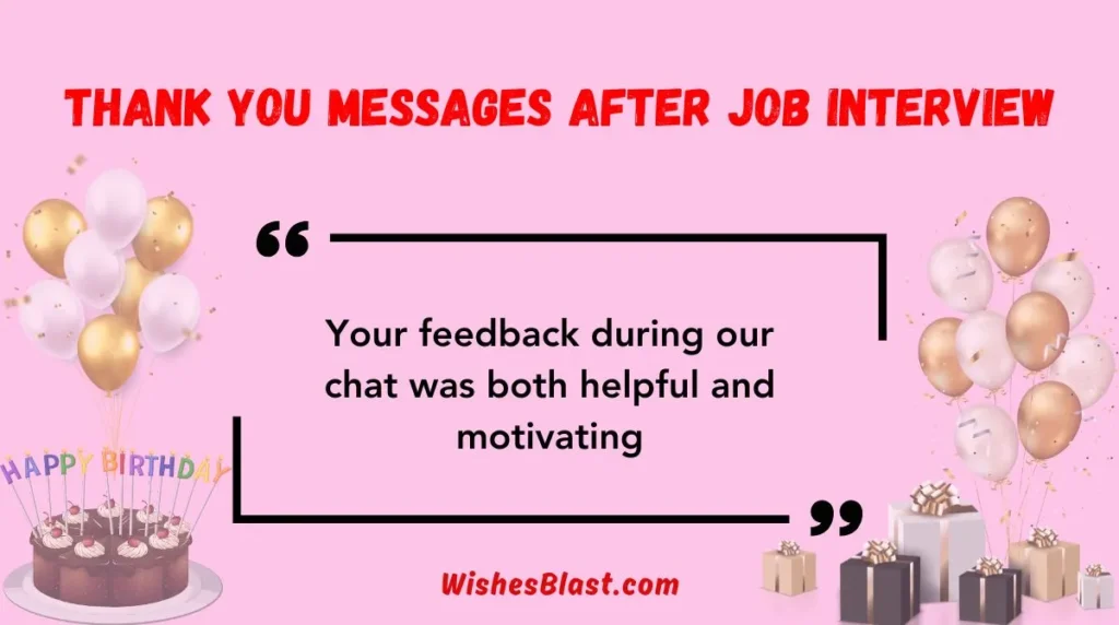 Thank You Messages After Job Interview