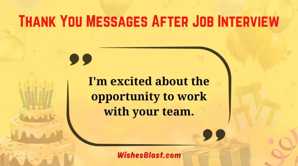 Thank You Messages After Job Interview