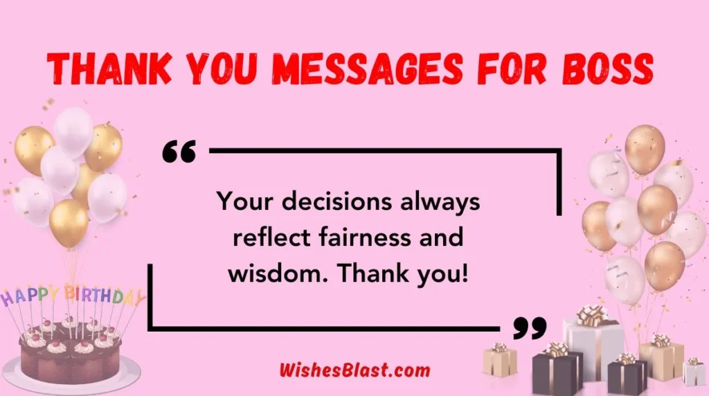 Thank You Messages for Boss
