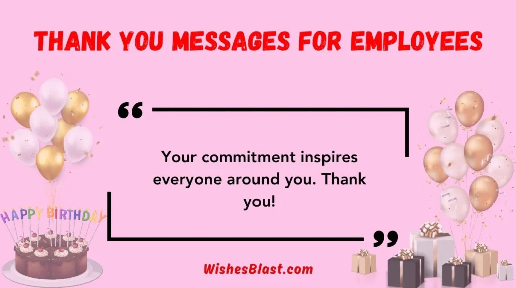 Thank You Messages for Employees