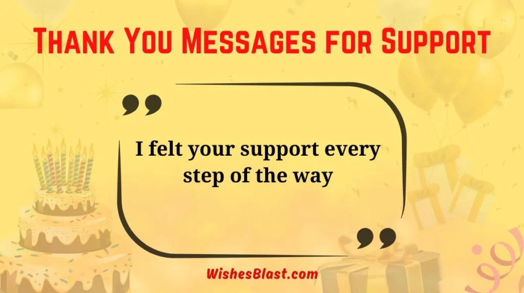 Thank You Messages for Support