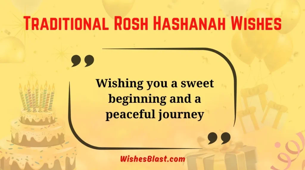 Traditional Rosh Hashanah Wishes